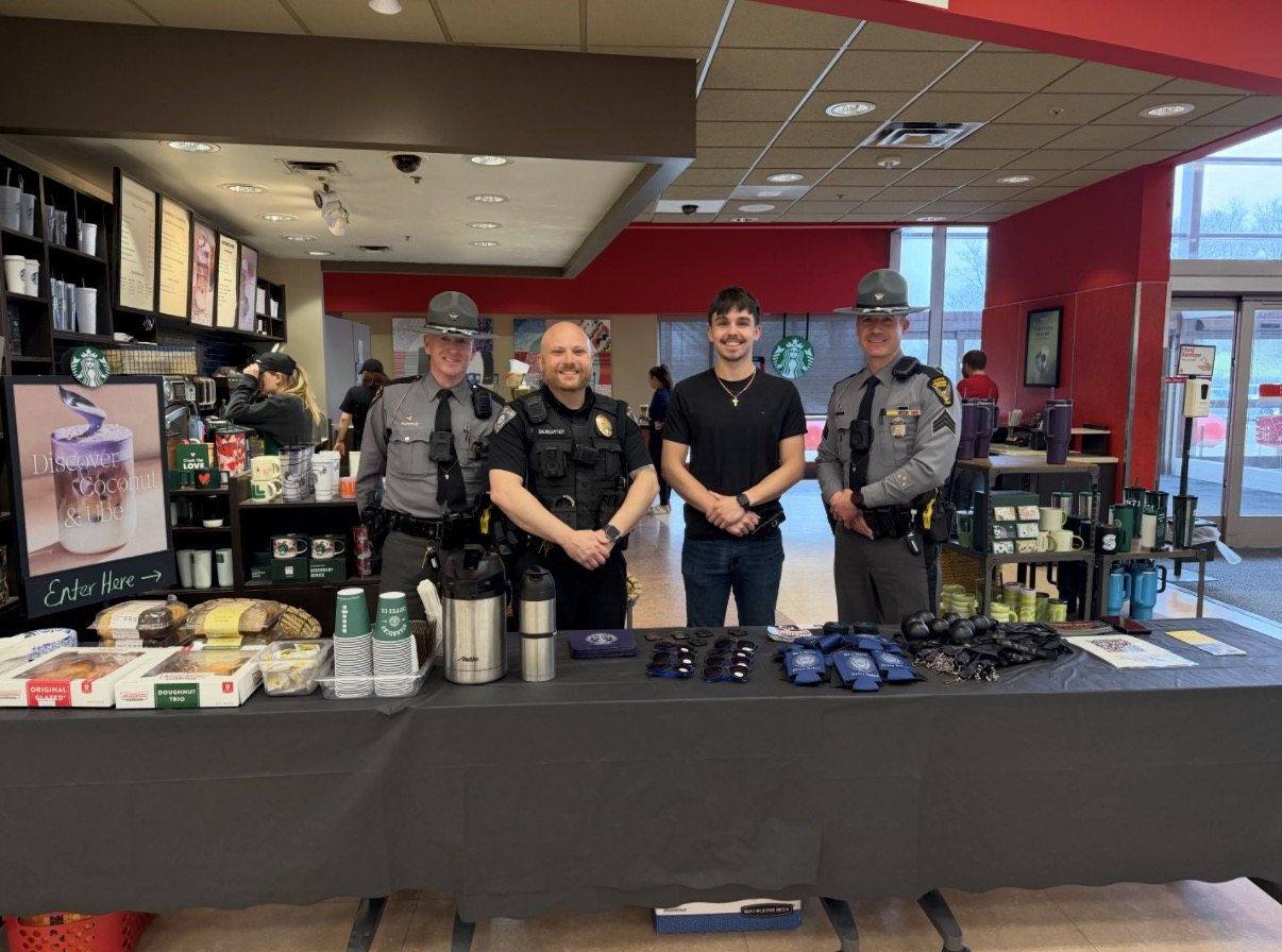 Coffee with a Cop event with Blue Ash Police and Ohio State Patrol